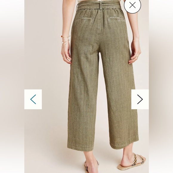 Anthropologie Overdyed Cropped Wide-Leg Pants M - Picture 4 of 9